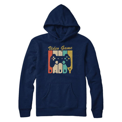 Retro Vintage Daddy Video Games Gaming Dad Fathers Day Gift-T-Shirt & Hoodie-Pullover Hoodie-Navy