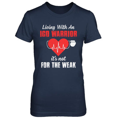 Living With An Implantable Cardioverter Defibrillator-T-Shirt & Hoodie-Women's T-Shirt-Navy