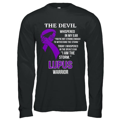 I Am The Storm Support Lupus Awareness Warrior Gift-T-Shirt & Hoodie-Long Sleeve T-Shirt-Black