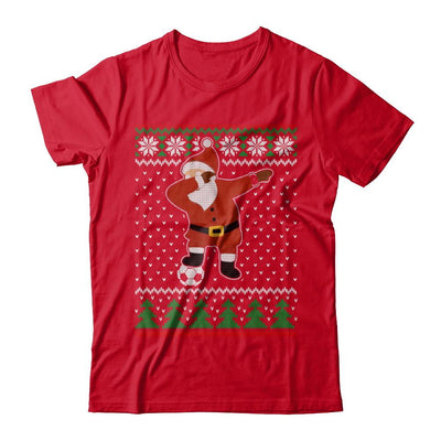 Dabbing Santa Soccer Ugly Sweater Christmas-T-Shirt & Sweatshirt-Premium T-Shirt-Red