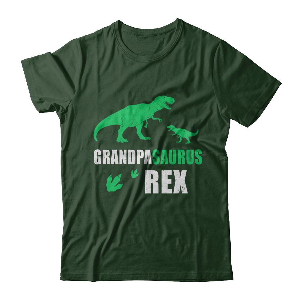 Dinosaur T-Rex Grandpasaurus Grandpa Saurus Fathers Day-T-Shirt & Hoodie-Classic T-Shirt-Forest Green