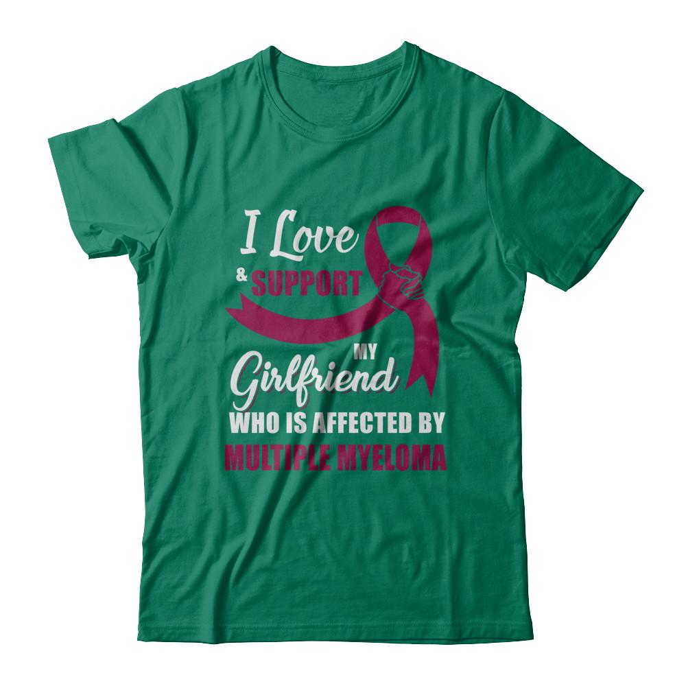 Multiple Myeloma Awareness Support Burgundy Girlfriend Boyfriend-T-Shirt & Hoodie-Classic T-Shirt-Kelly Green