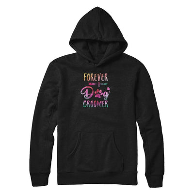 Dog Paw Hairstylist Forever A Dog Groomer For Women-T-Shirt & Tank Top-Pullover Hoodie-Black