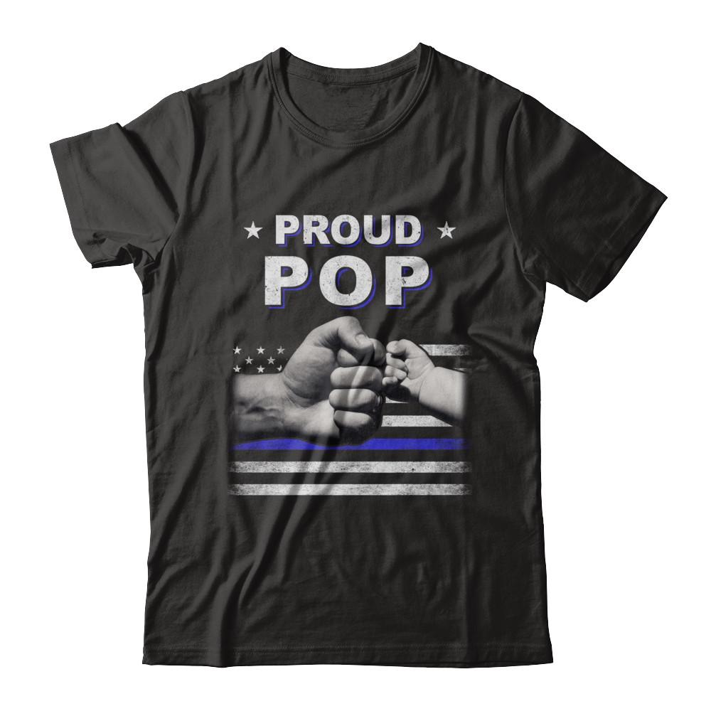Proud Pop Police Thin Blue Line Flag Fathers Day