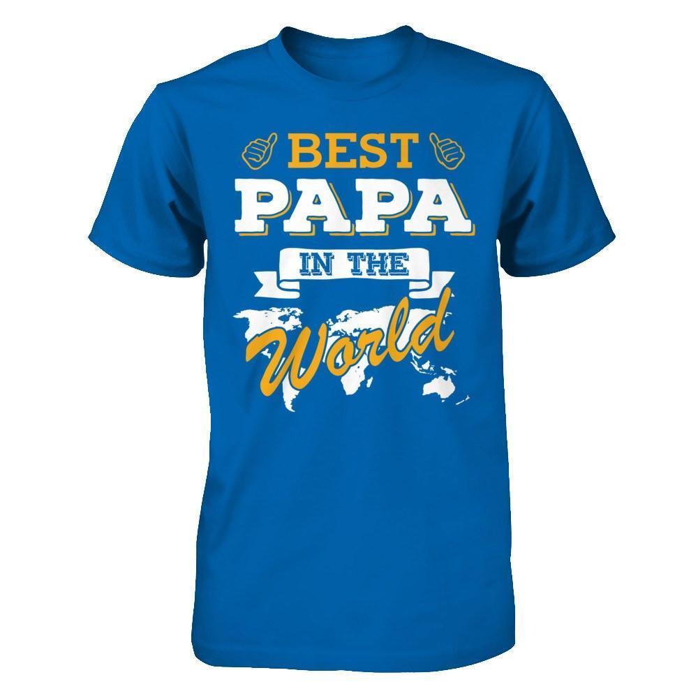 Best Papa In The World-T-Shirt & Hoodie-Classic T-Shirt-Royal