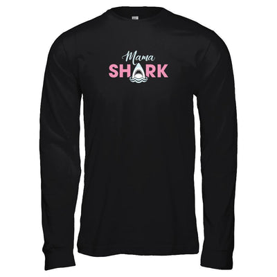 Mama Shark Lovers Best Mom-T-Shirt & Tank Top-Long Sleeve T-Shirt-Black