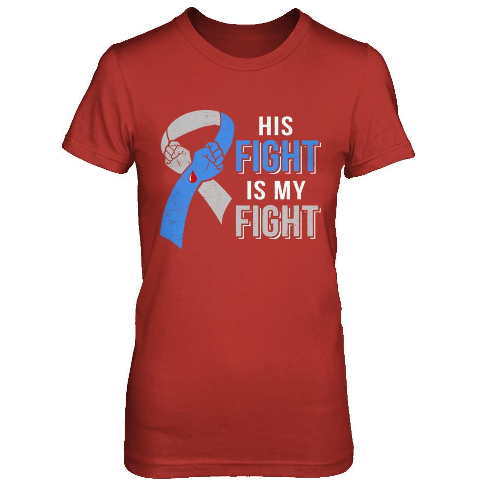 His Fight Is My Fight Diabetes Awareness-T-Shirt & Hoodie-Women's T-Shirt-Red