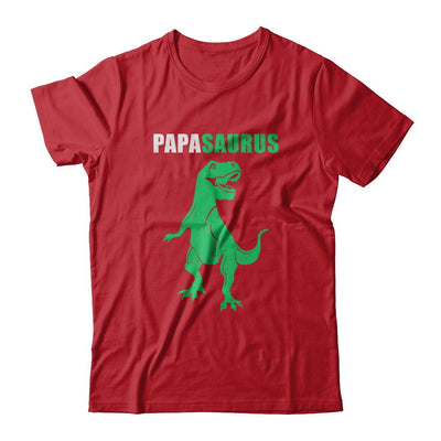 Papasarus Funny Dinosaur First Time Papa Fathers Day-T-Shirt & Hoodie-Classic T-Shirt-Red