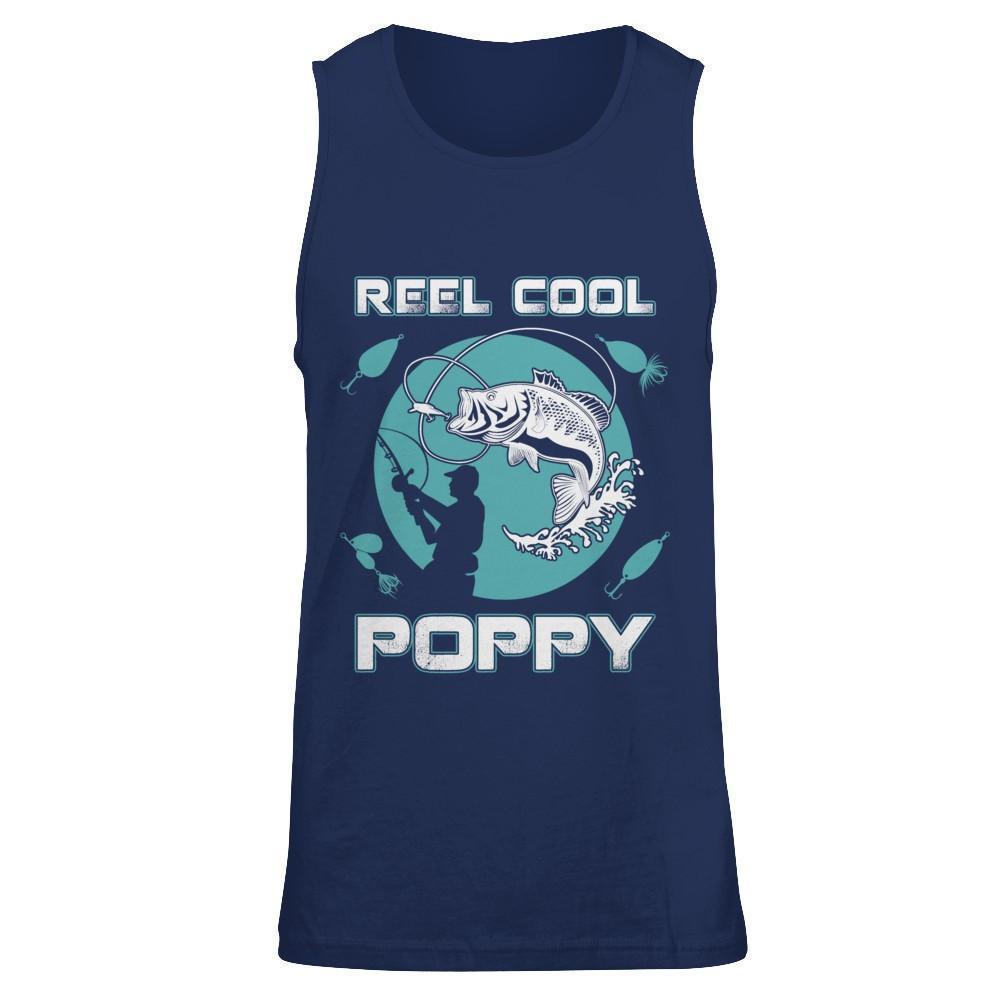 Reel Cool Poppy-T-Shirt & Hoodie-Unisex Tank-Navy