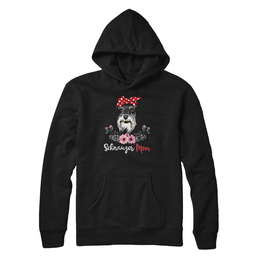 Schnauzer Mom Gift For Women Dog Lover-T-Shirt & Hoodie-Pullover Hoodie-Black