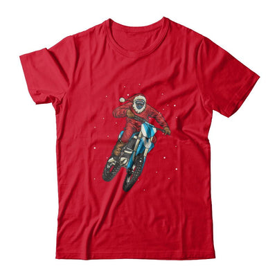 Motocross Christmas Santa Biker-T-Shirt & Sweatshirt-Premium T-Shirt-Red
