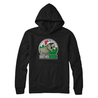 Brothersaurus Brother Dinosaur T-Rex Family Christmas-T-Shirt & Sweatshirt-Pullover Hoodie-Black