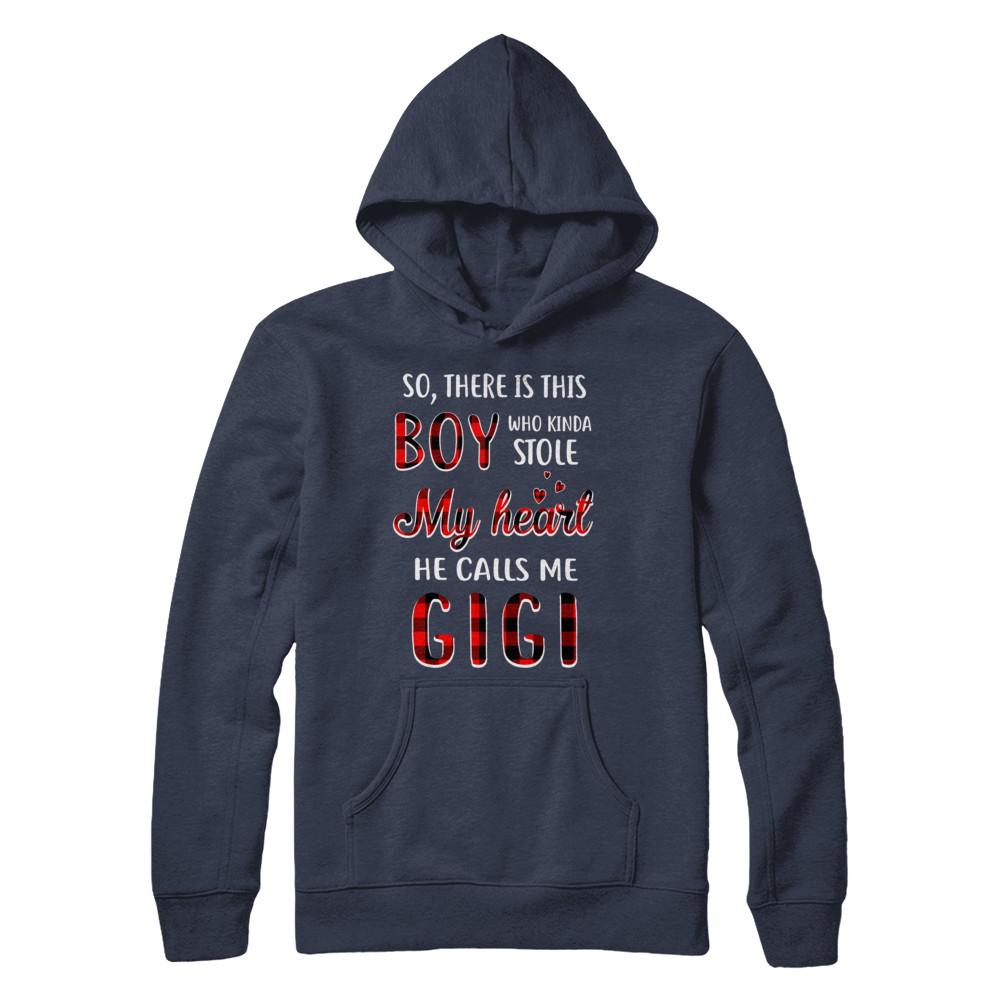 This Boy Who Kinda Stole My Heart He Calls Me Gigi-T-Shirt & Hoodie-Pullover Hoodie-Navy