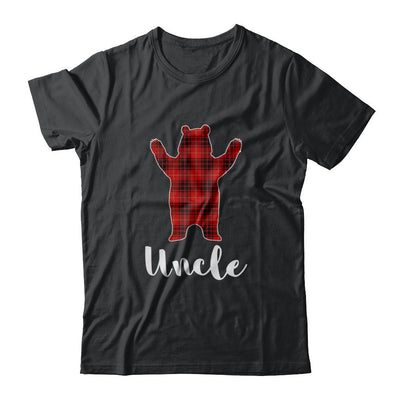 Red Uncle Bear Buffalo Plaid Family Christmas Pajamas-T-Shirt & Sweatshirt-Classic T-Shirt-Black