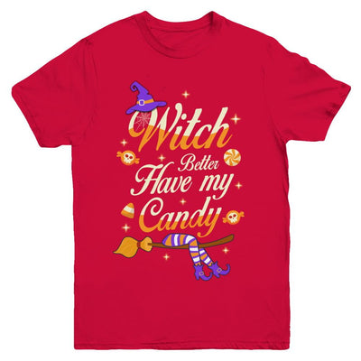 Costume Halloween Witch Better Have My Candy Youth-Youth Shirt-Youth T-Shirt-Red
