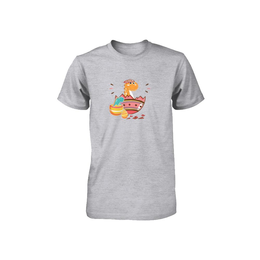 Happy Easter Bunny Easter Eggs Youth-Youth Shirt-Youth T-Shirt-Athletic Heather