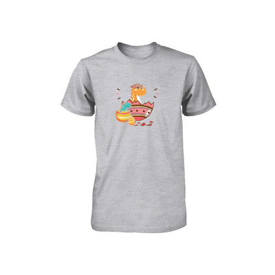 Happy Easter Bunny Easter Eggs Youth-Youth Shirt-Youth T-Shirt-Athletic Heather