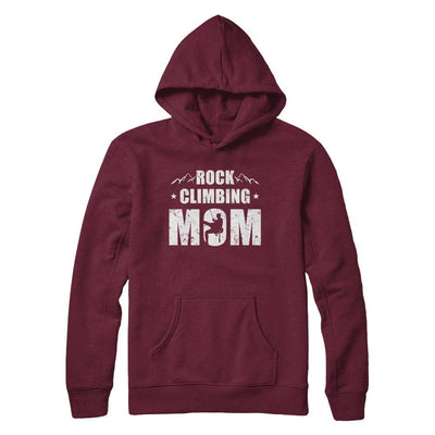 Rock Climbing Mom Distressed Mountain Climber Mothers Day-T-Shirt & Hoodie-Pullover Hoodie-Maroon