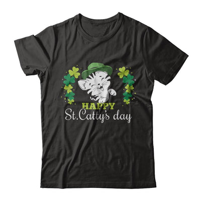 Happy St Catty's Day Saint Patrick's Day Cat-T-Shirt & Hoodie-Premium T-Shirt-Black