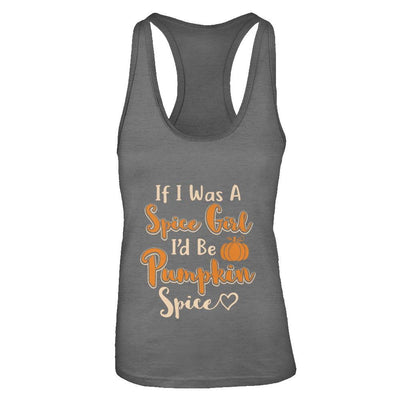 Halloween If I Was A Spice Girl I'd Be Pumpkin Spice-T-Shirt & Tank Top-Women's Ideal Racerback Tank-Dark Grey