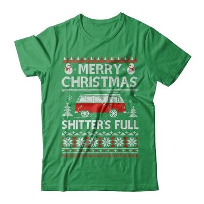 Merry Christmas Shitters Full Ugly Sweater-T-Shirt & Sweatshirt-Premium T-Shirt-Kelly Green