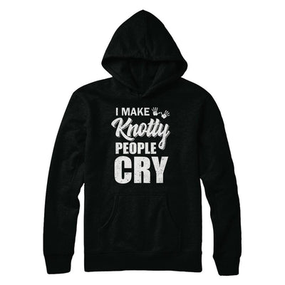 I Make Knotty People Cry Massage Therapist Gift-T-Shirt & Hoodie-Pullover Hoodie-Black