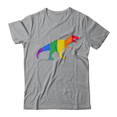 Pride LGBT Dinosaur T REX Gift Rainbow LGBT Gay Lesb-T-Shirt & Hoodie-Classic T-Shirt-Sport Grey
