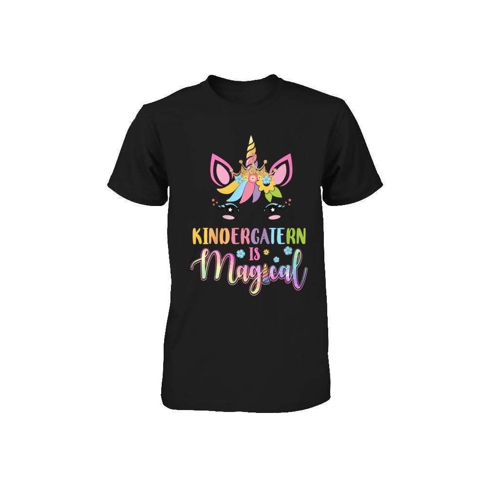 Kindergarten Grade Is Magical Unicorn Back To School Youth-Youth Shirt-Toddler T-Shirt-Black