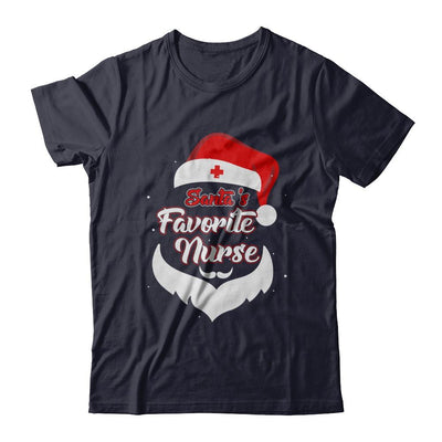 Santa's Favorite Nurse Funny Christmas Nursing-T-Shirt & Hoodie-Premium T-Shirt-Midnight Navy