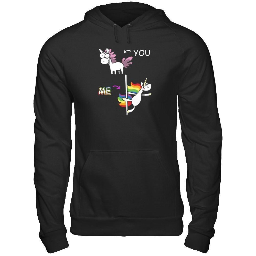 Cute Unicorn You Me-T-Shirt & Tank Top-Pullover Hoodie-Black