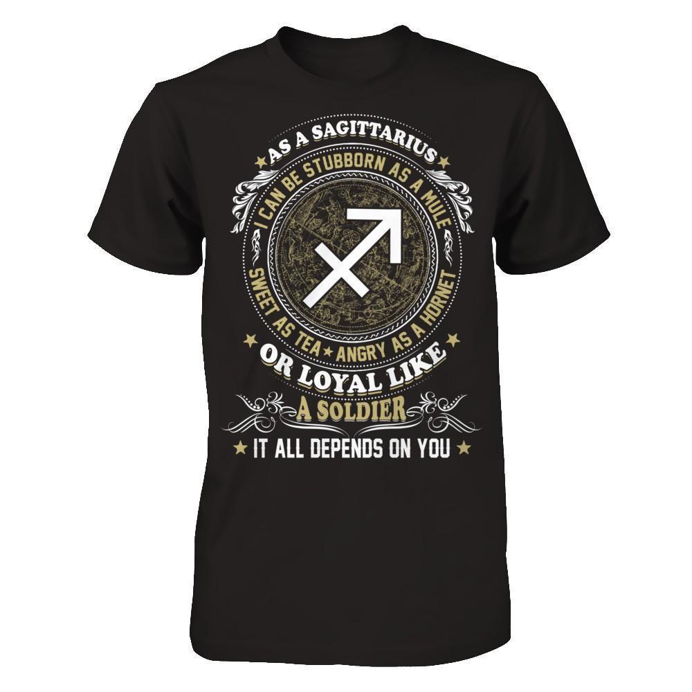 As A Sagittarius I Can Be Stubborn As A Mule-T-Shirt & Hoodie-Premium T-Shirt-Black