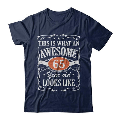 Vintage This Is What An Awesome 65 Year Old 1956 Birthday-T-Shirt & Hoodie-Classic T-Shirt-Navy