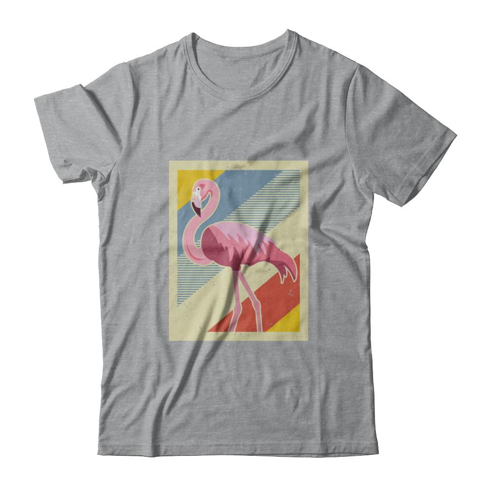 Distressed Vintage Flamingo Style-T-Shirt & Hoodie-Classic T-Shirt-Sport Grey