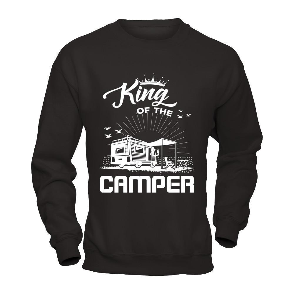 King Of The Camper-T-Shirt & Hoodie-Crewneck Sweatshirt-Black