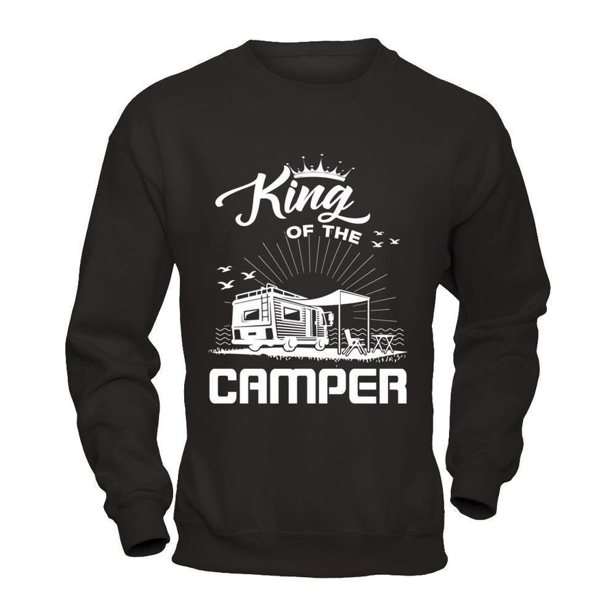 King Of The Camper-T-Shirt & Hoodie-Crewneck Sweatshirt-Black