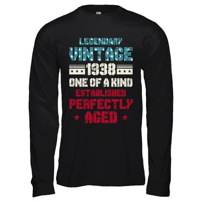 Legendary Vintage 1938 83th Years Old Birthday Gift-T-Shirt & Hoodie-Long Sleeve T-Shirt-Black