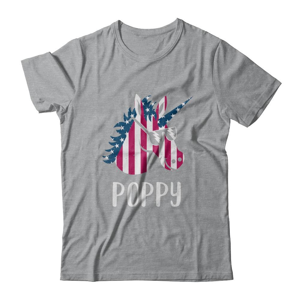 Patriotic Poppy Unicorn Americorn 4Th Of July-T-Shirt & Hoodie-Classic T-Shirt-Sport Grey
