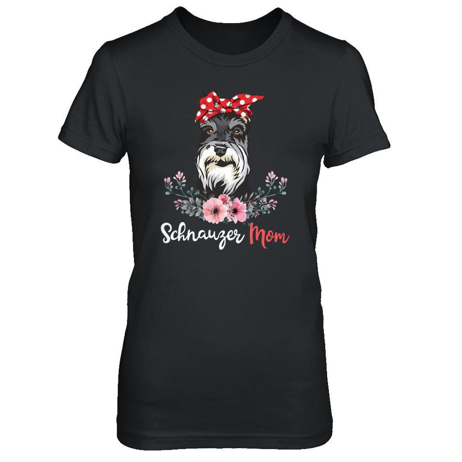 Schnauzer Mom Gift For Women Dog Lover-T-Shirt & Hoodie-Women's T-Shirt-Black