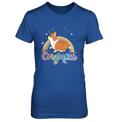 Corgicorn Corgi Unicorn Kids Space Galaxy Rainbow-T-Shirt & Hoodie-Women's T-Shirt-Royal