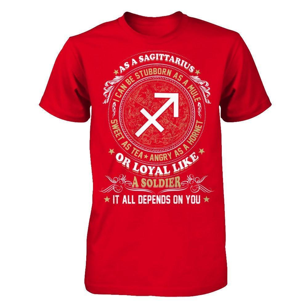 As A Sagittarius I Can Be Stubborn As A Mule-T-Shirt & Hoodie-Premium T-Shirt-Red