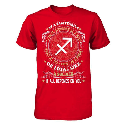As A Sagittarius I Can Be Stubborn As A Mule-T-Shirt & Hoodie-Premium T-Shirt-Red