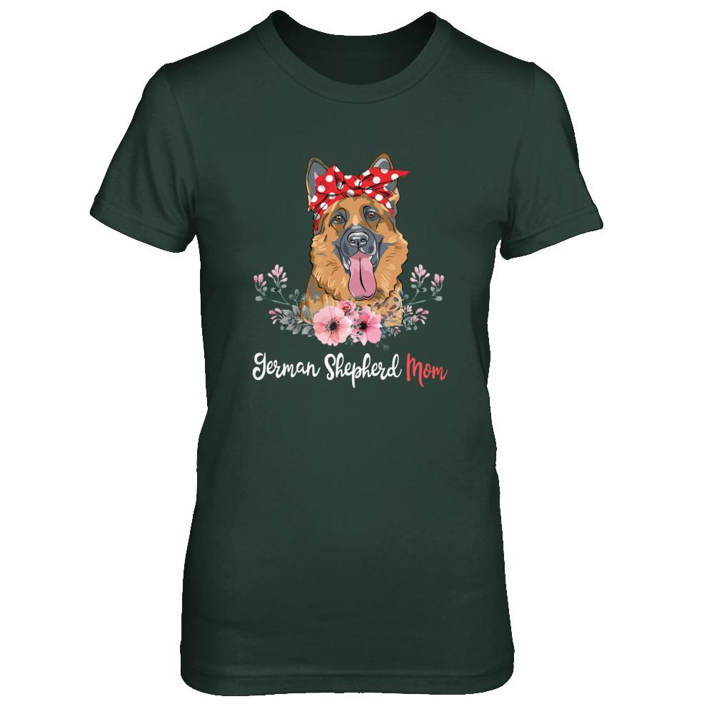 German Shepherd Mom Gift For Women Dog Lover-T-Shirt & Hoodie-Women's T-Shirt-Forest Green