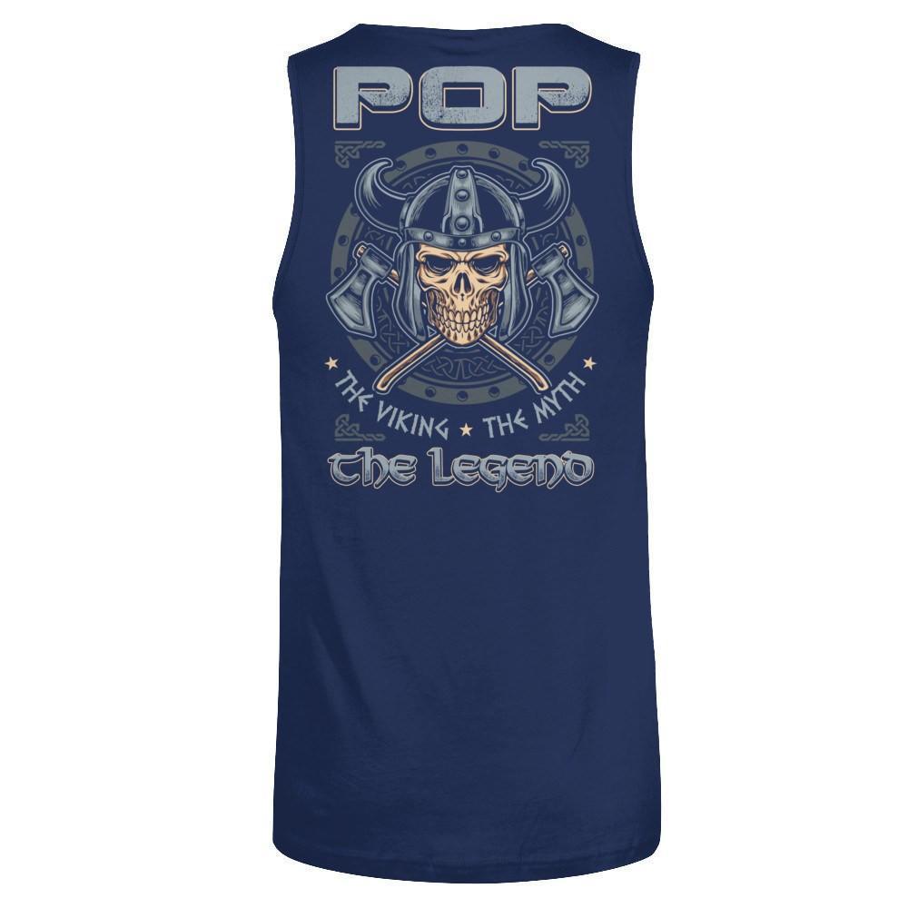 Pop The Viking The Myth The Legend-T-Shirt & Hoodie-Unisex Tank-Navy