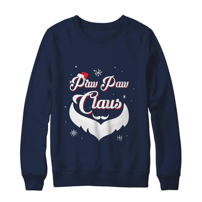 Santa Beard Matching Christmas Pajamas Paw Paw Claus-T-Shirt & Sweatshirt-Crewneck Sweatshirt-Navy