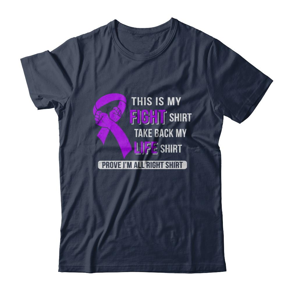 This Is My Fight Alzheimer's Lupus Pancreatic Awareness-T-Shirt & Hoodie-Classic T-Shirt-Navy