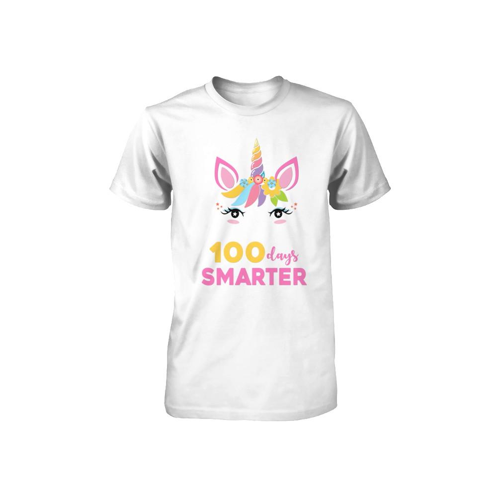100 Days Smarter Of School Unicorn Girl Gifts Youth-Youth Shirt-Toddler T-Shirt-White
