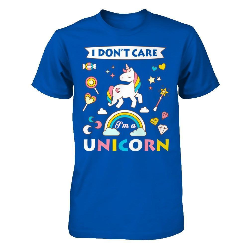 I Dont Care I'am A Unicorn-T-Shirt & Hoodie-Premium T-Shirt-Royal