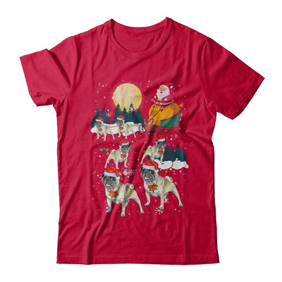 Dog Reindeer Pug Christmas Gift-T-Shirt & Sweatshirt-Classic T-Shirt-Red