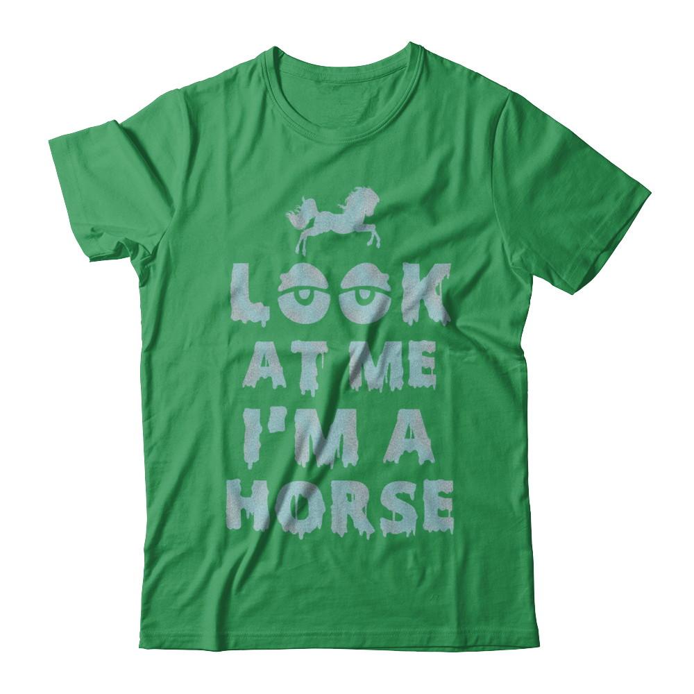 Look At Me I'm A Horse Halloween Costume-T-Shirt & Hoodie-Premium T-Shirt-Kelly Green