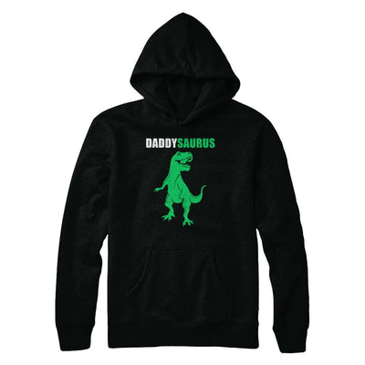Daddysaurus Funny Dinosaur First Time Dad Fathers Day-T-Shirt & Hoodie-Hanes - Heavyweight Pullover Hoodie-Black
